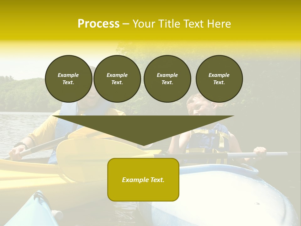 Father And Son Kayaking PowerPoint Template