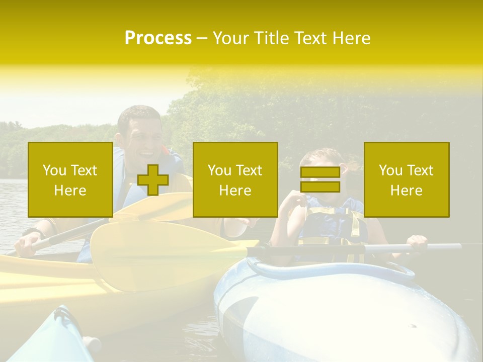 Father And Son Kayaking PowerPoint Template