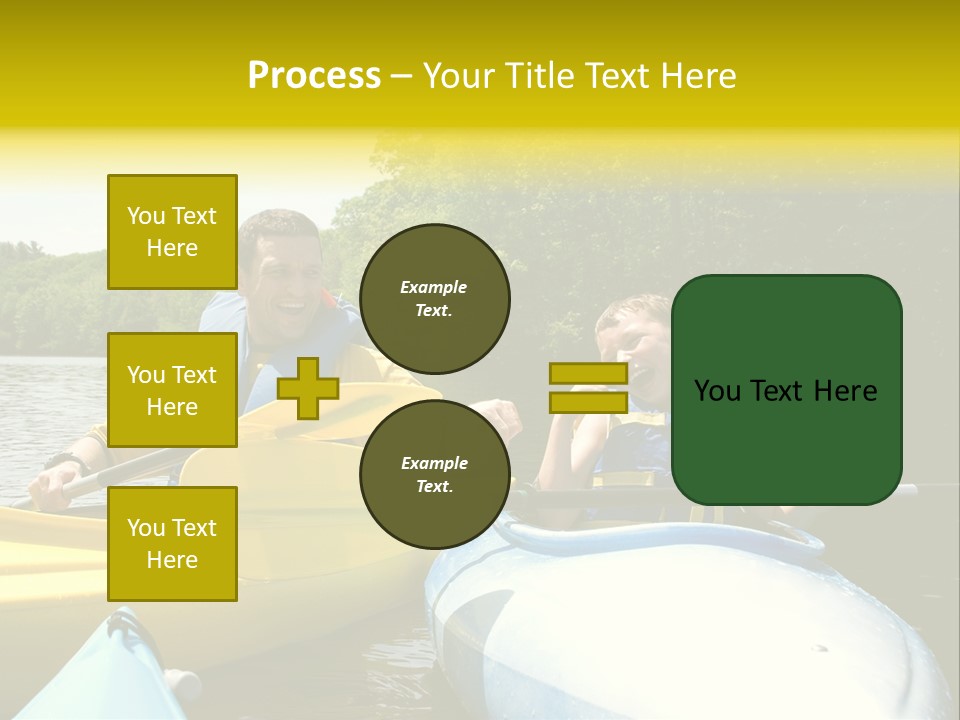 Father And Son Kayaking PowerPoint Template