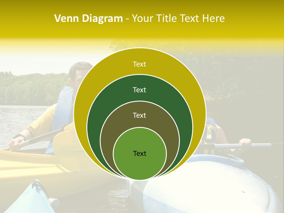 Father And Son Kayaking PowerPoint Template