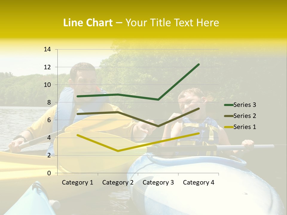 Father And Son Kayaking PowerPoint Template