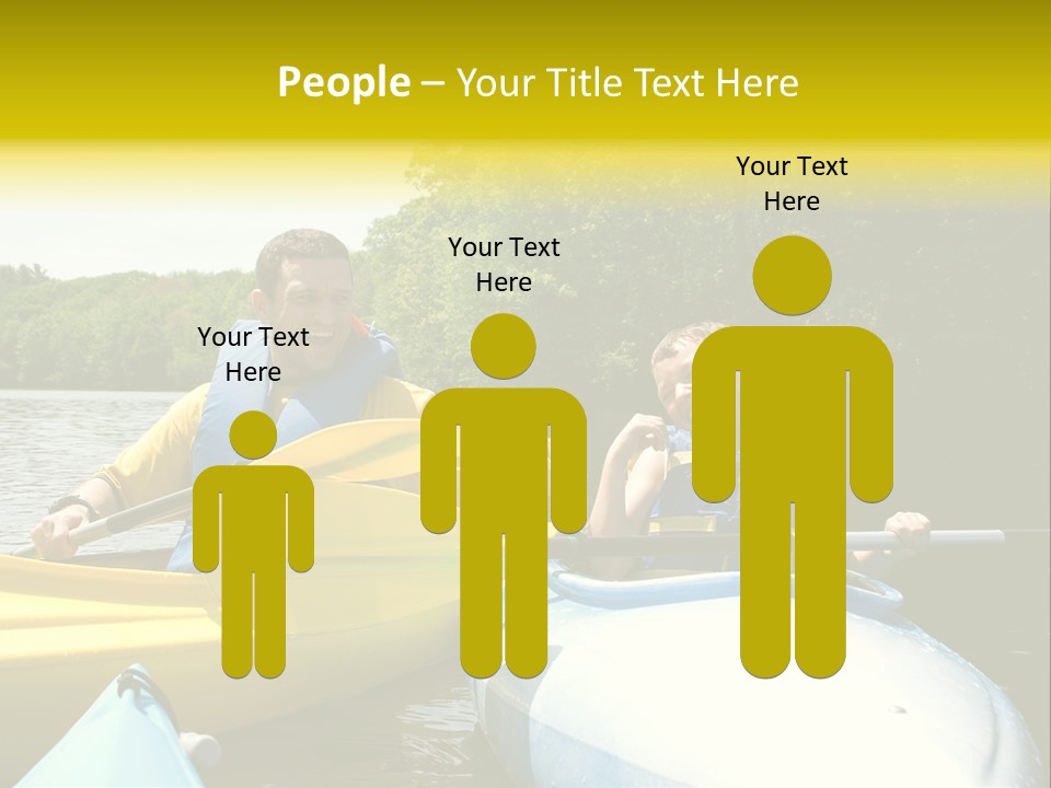 Father And Son Kayaking PowerPoint Template