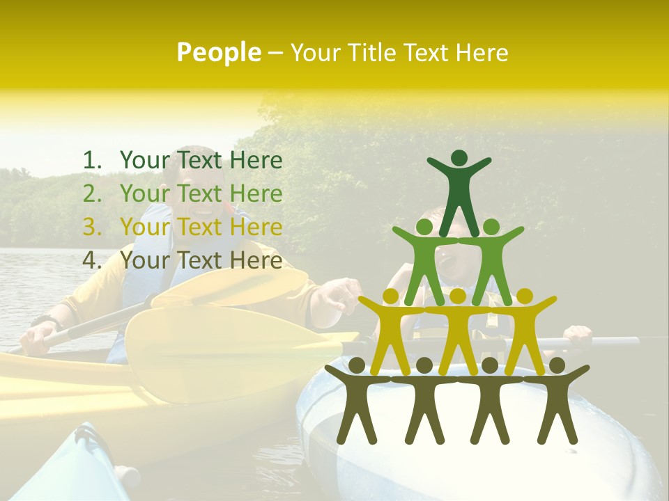 Father And Son Kayaking PowerPoint Template
