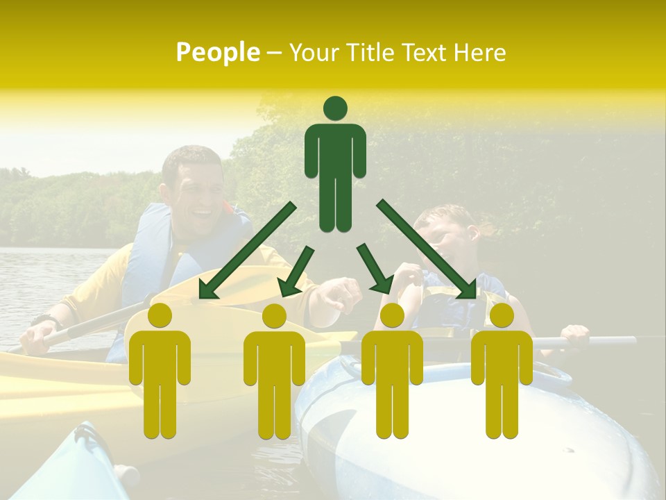 Father And Son Kayaking PowerPoint Template