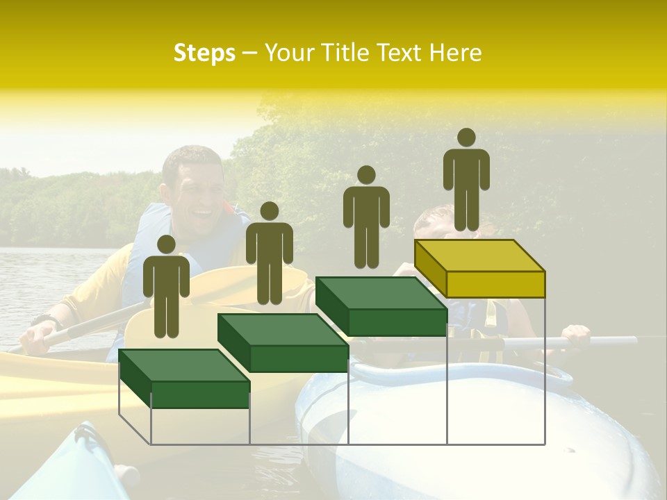Father And Son Kayaking PowerPoint Template