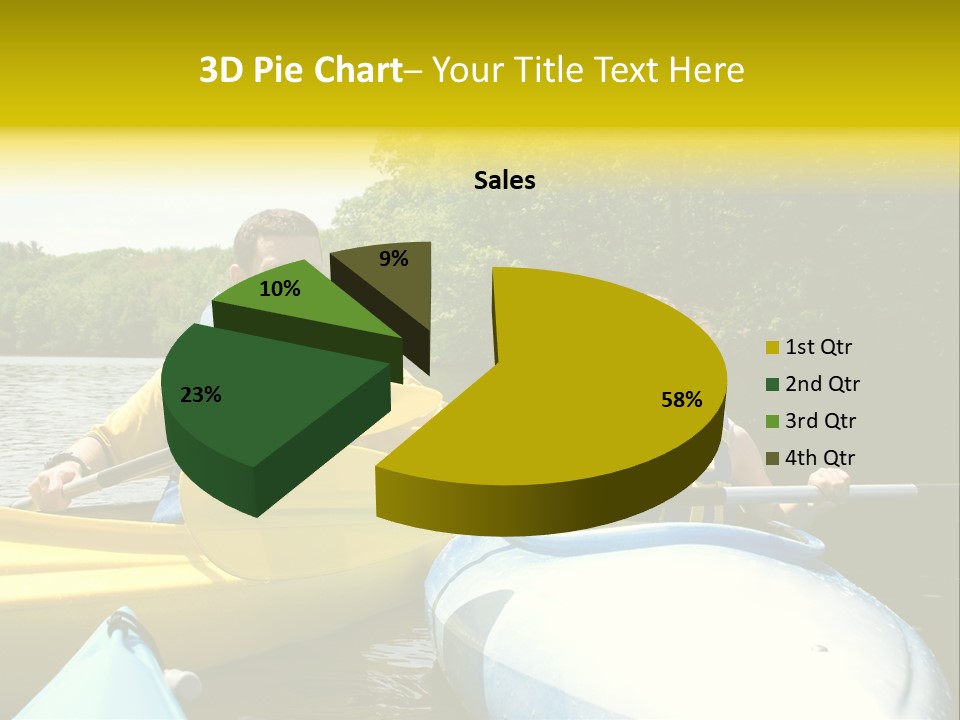 Father And Son Kayaking PowerPoint Template