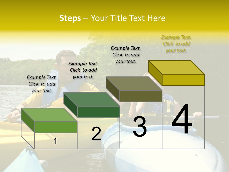 Father And Son Kayaking PowerPoint Template
