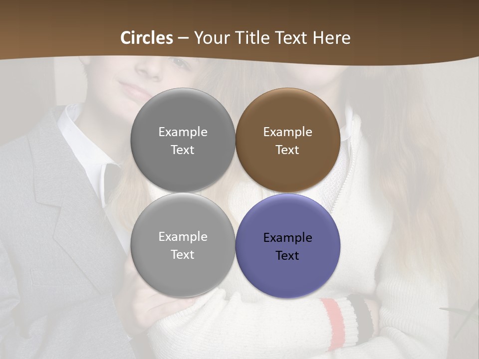 Brother And Sister At The School PowerPoint Template