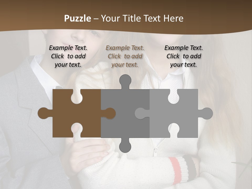 Brother And Sister At The School PowerPoint Template