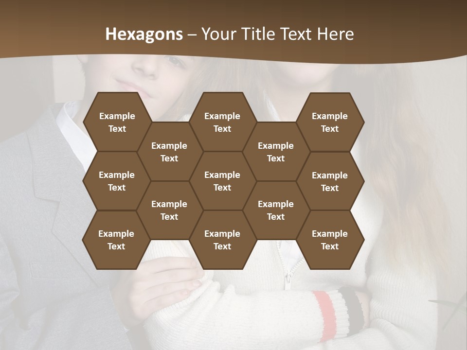 Brother And Sister At The School PowerPoint Template