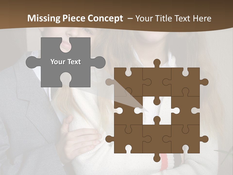 Brother And Sister At The School PowerPoint Template