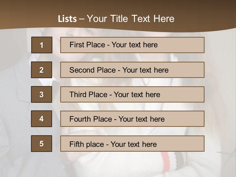 Brother And Sister At The School PowerPoint Template
