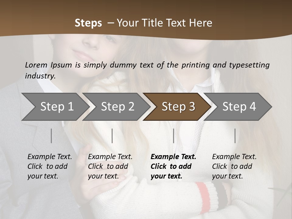 Brother And Sister At The School PowerPoint Template