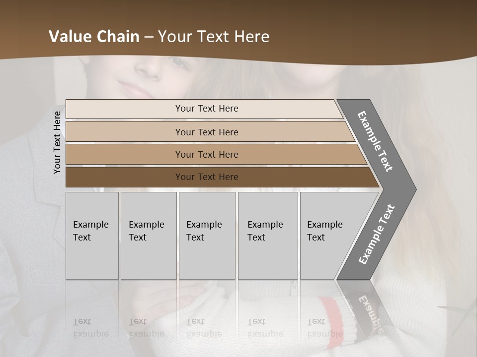 Brother And Sister At The School PowerPoint Template
