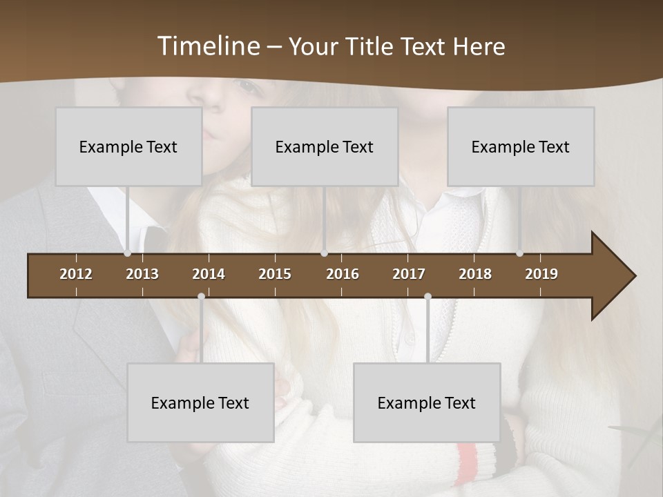 Brother And Sister At The School PowerPoint Template