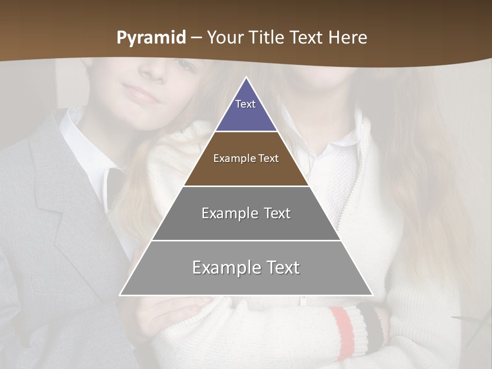 Brother And Sister At The School PowerPoint Template