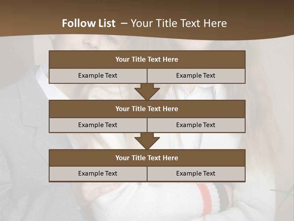 Brother And Sister At The School PowerPoint Template