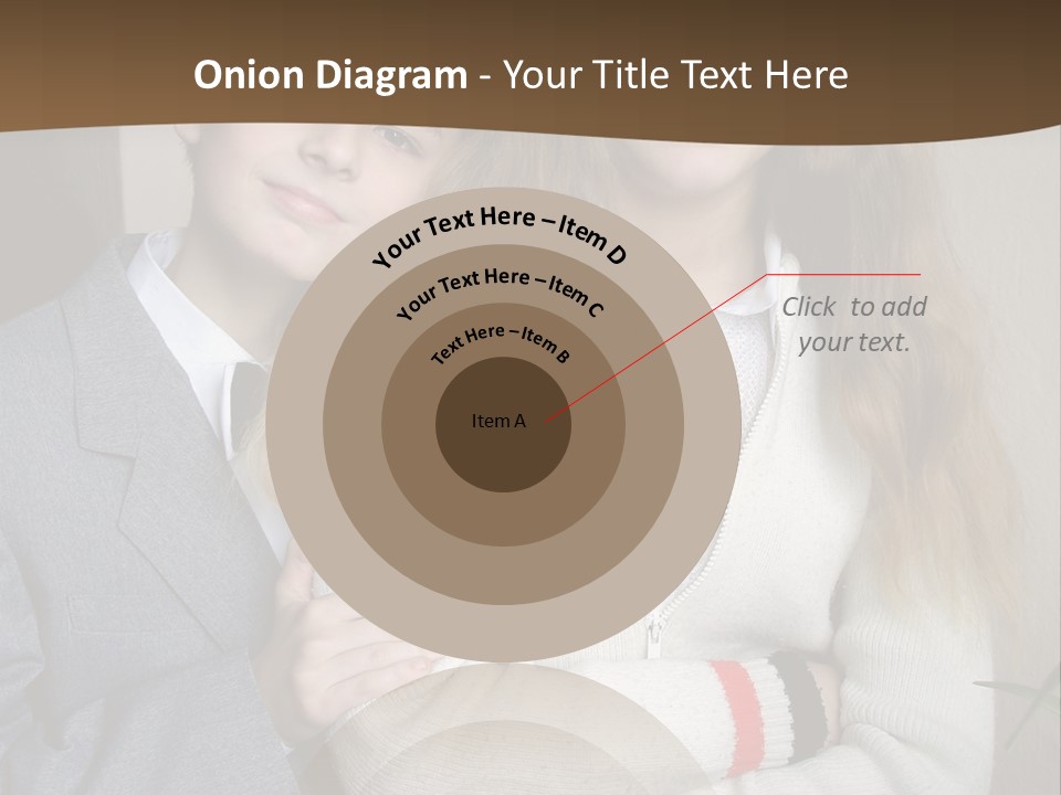 Brother And Sister At The School PowerPoint Template