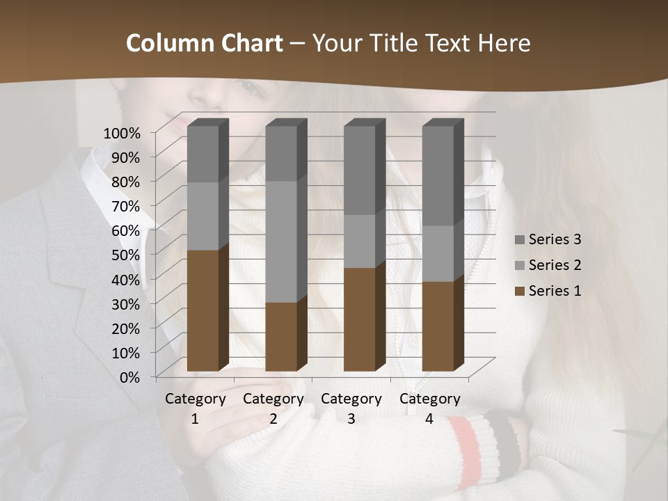 Brother And Sister At The School PowerPoint Template