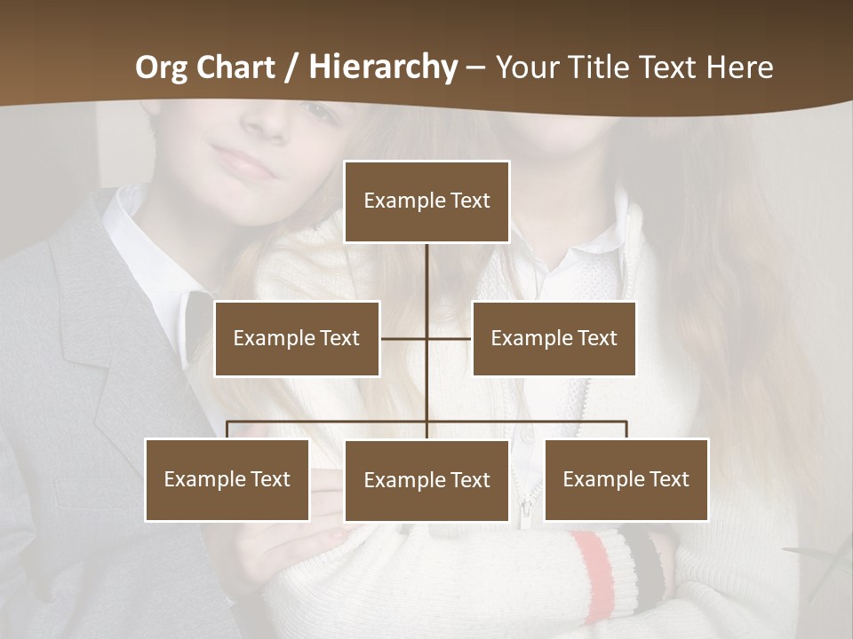 Brother And Sister At The School PowerPoint Template