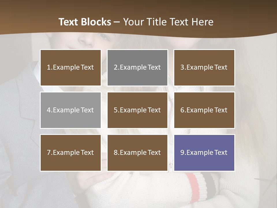 Brother And Sister At The School PowerPoint Template
