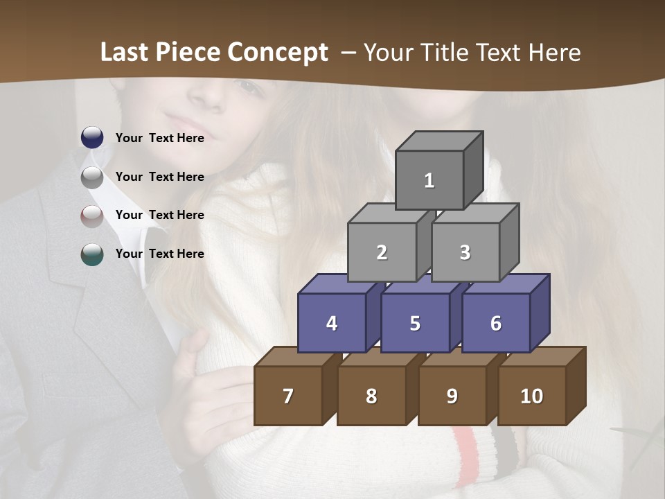 Brother And Sister At The School PowerPoint Template