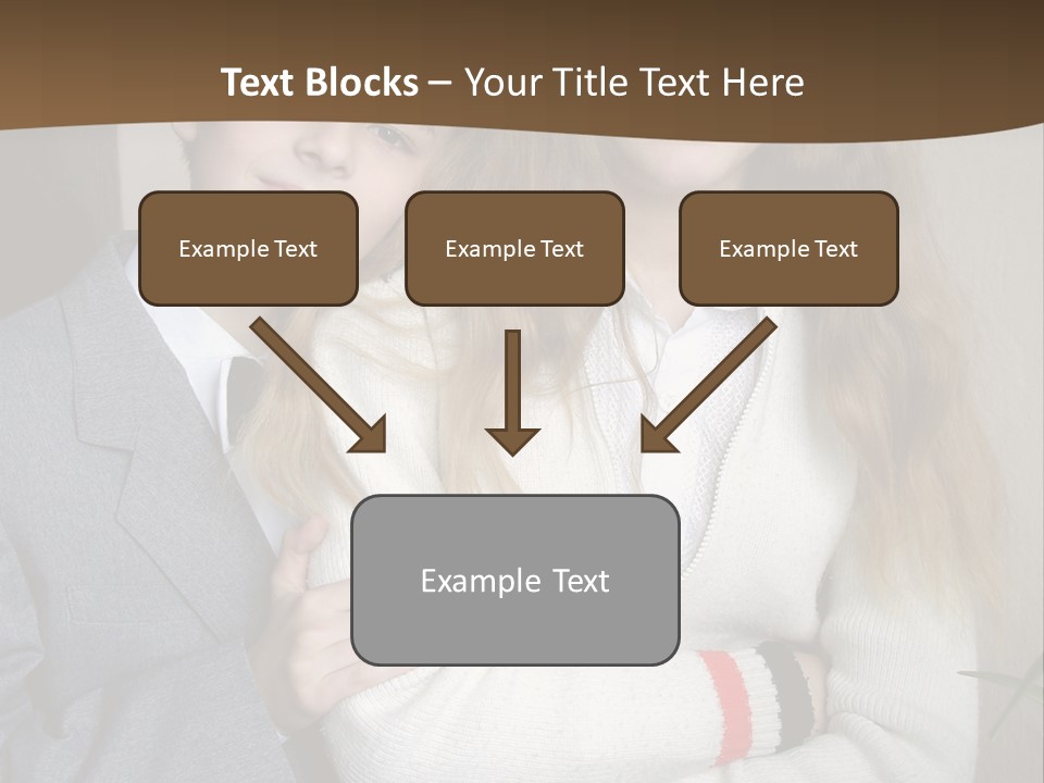 Brother And Sister At The School PowerPoint Template