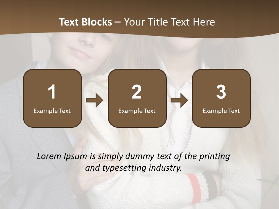 Brother And Sister At The School PowerPoint Template