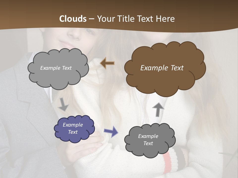 Brother And Sister At The School PowerPoint Template
