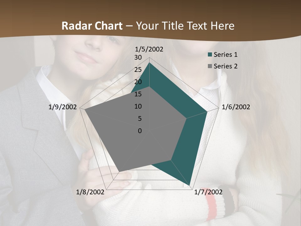 Brother And Sister At The School PowerPoint Template