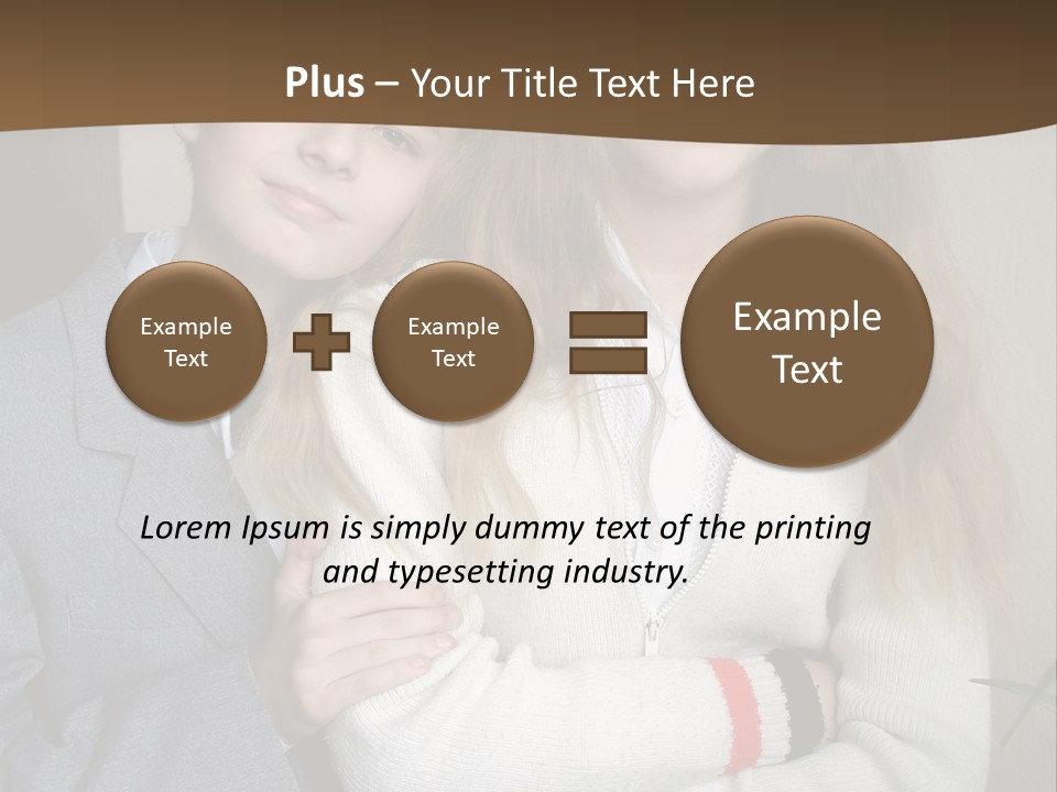 Brother And Sister At The School PowerPoint Template