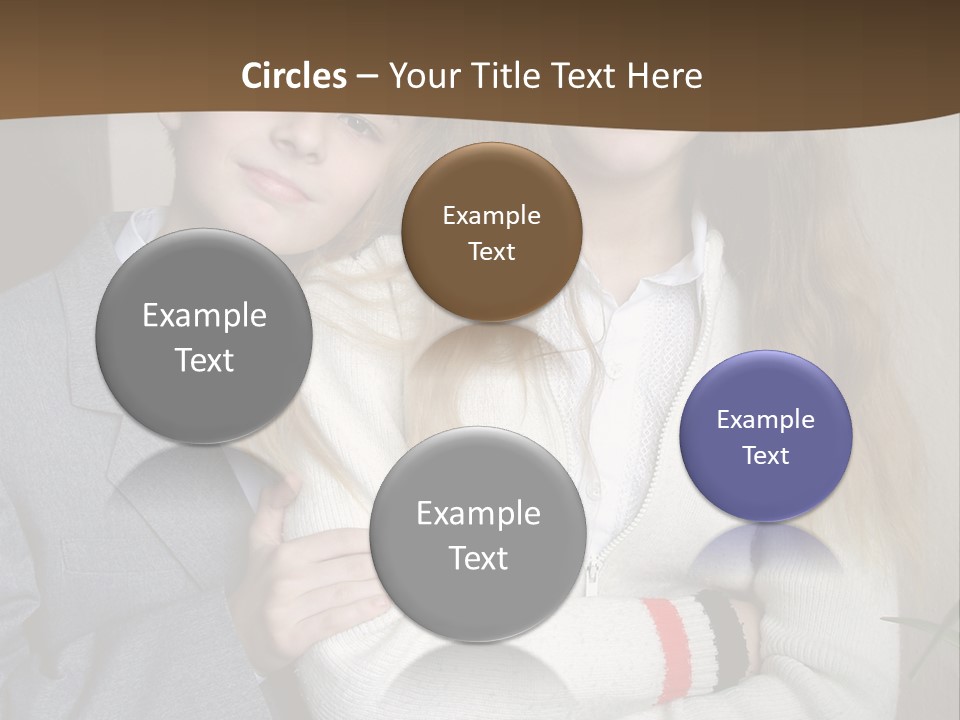 Brother And Sister At The School PowerPoint Template