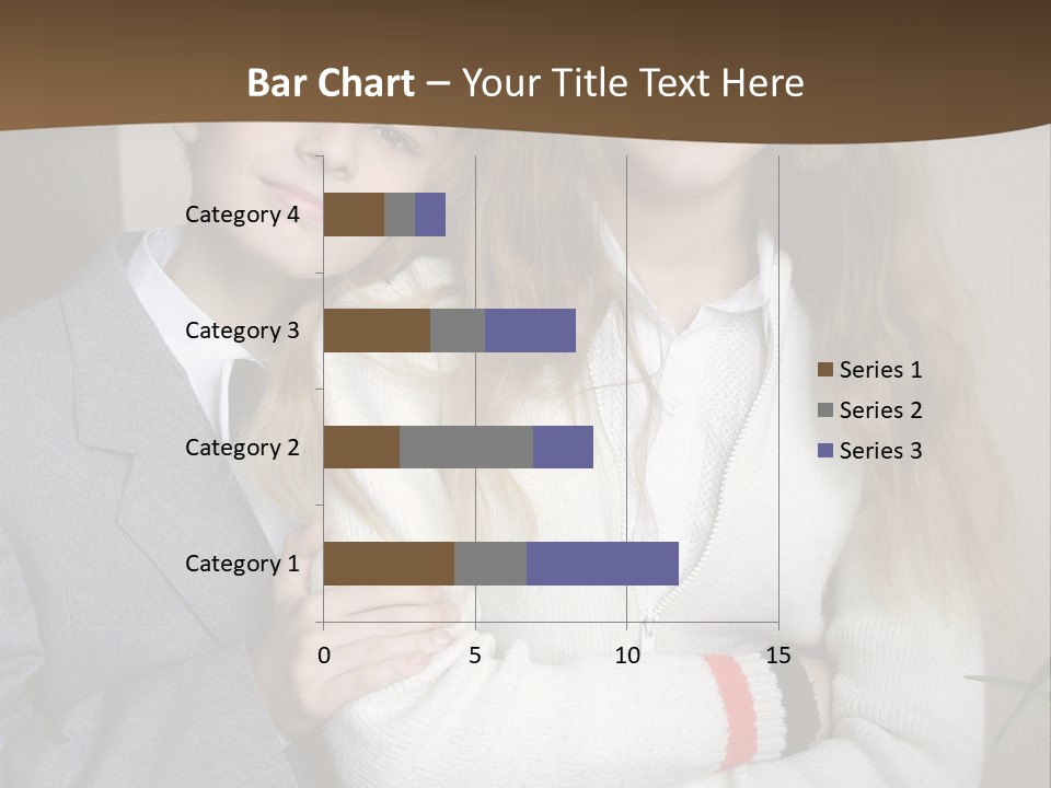 Brother And Sister At The School PowerPoint Template