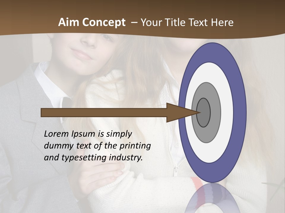 Brother And Sister At The School PowerPoint Template