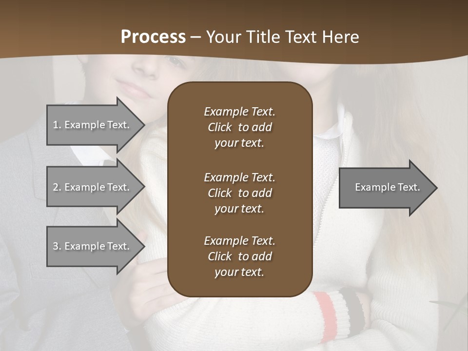 Brother And Sister At The School PowerPoint Template
