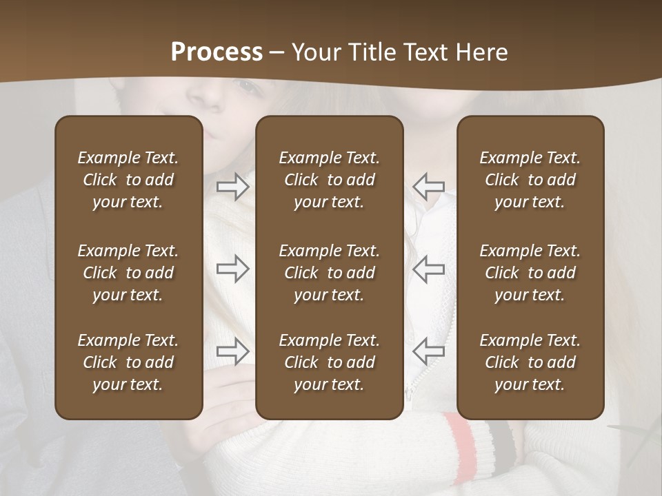 Brother And Sister At The School PowerPoint Template