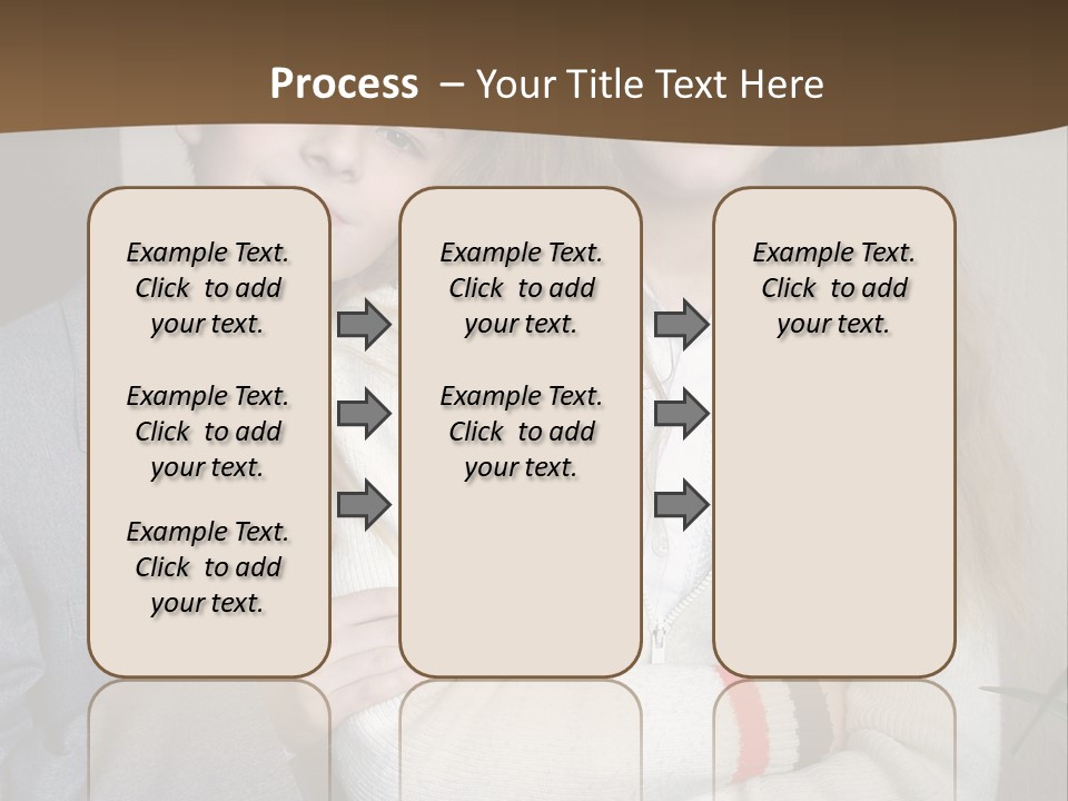 Brother And Sister At The School PowerPoint Template