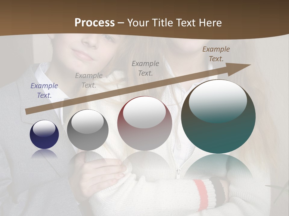 Brother And Sister At The School PowerPoint Template