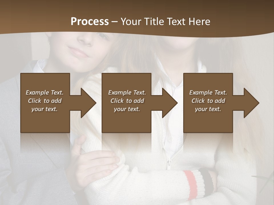 Brother And Sister At The School PowerPoint Template