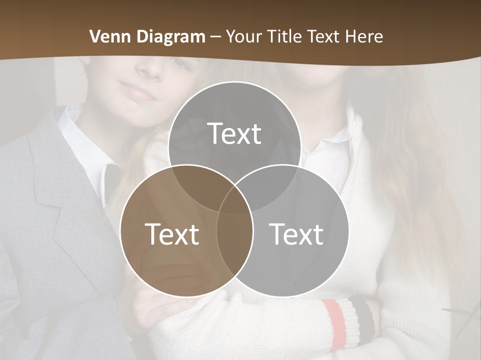 Brother And Sister At The School PowerPoint Template