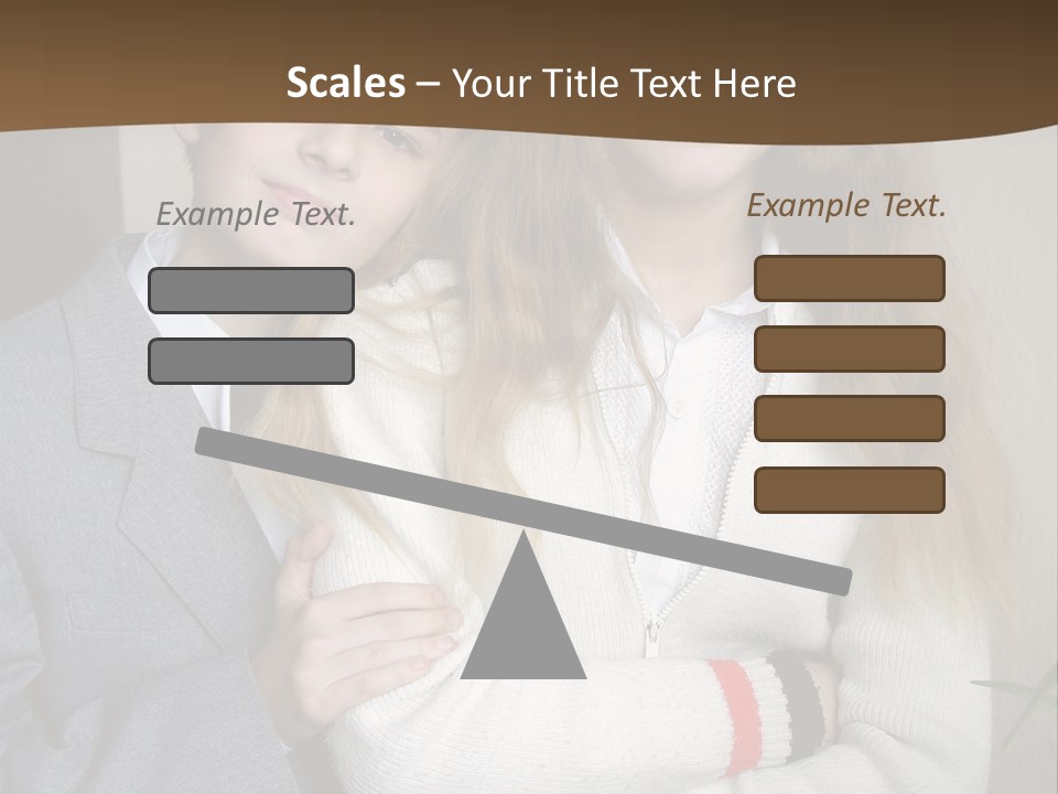 Brother And Sister At The School PowerPoint Template