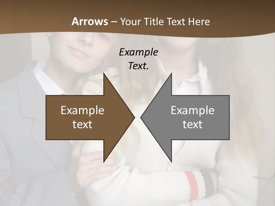 Brother And Sister At The School PowerPoint Template