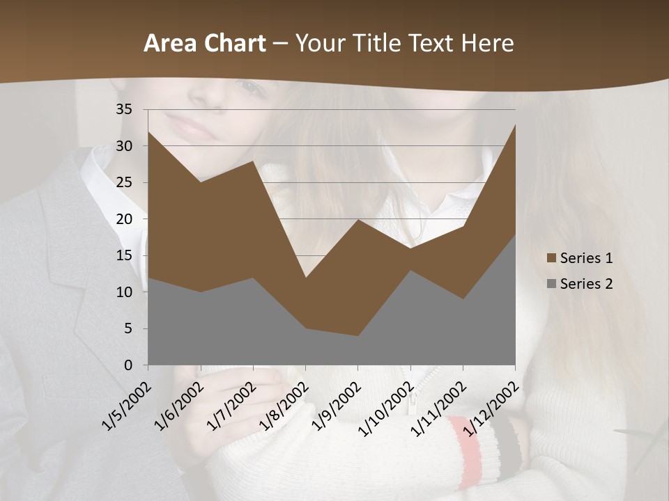 Brother And Sister At The School PowerPoint Template