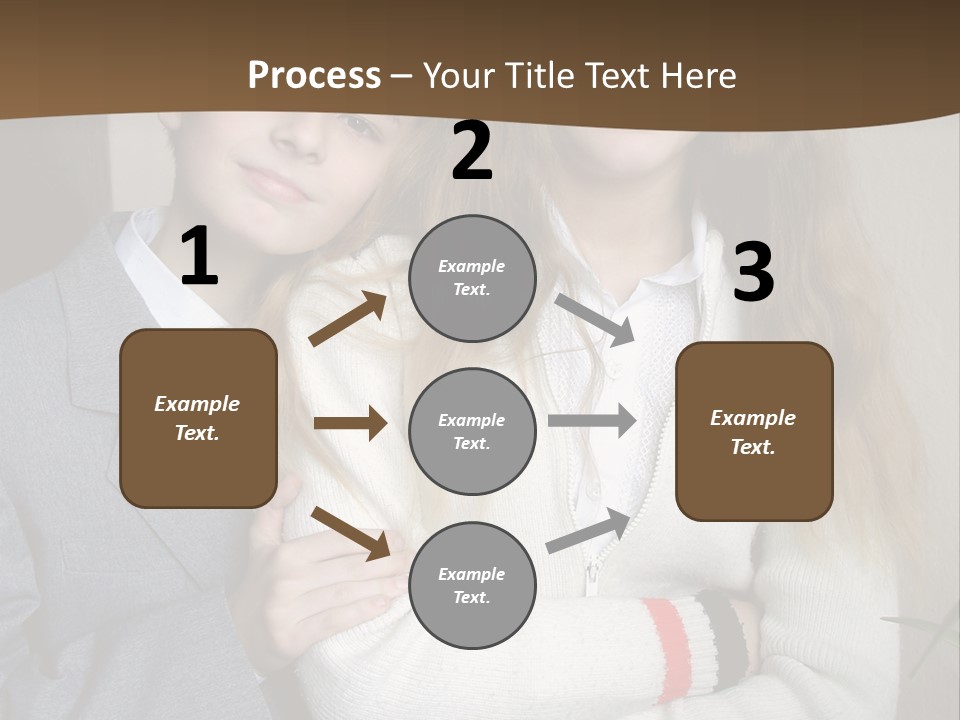 Brother And Sister At The School PowerPoint Template