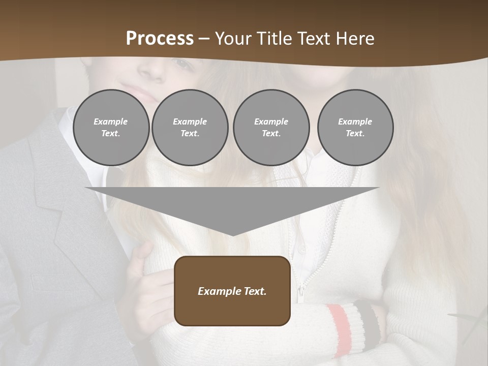 Brother And Sister At The School PowerPoint Template