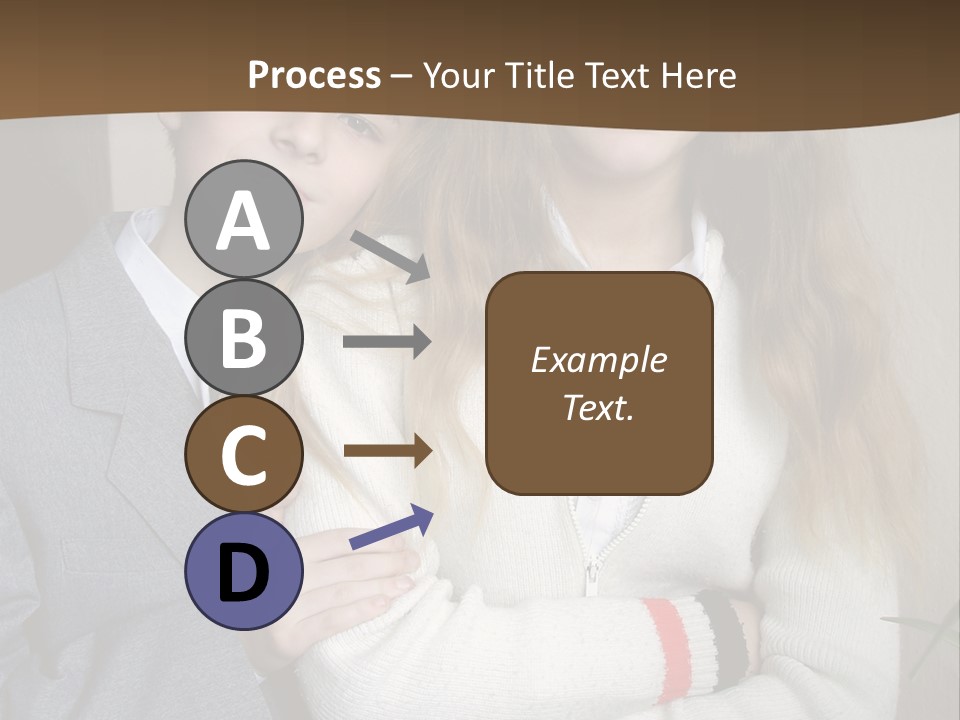 Brother And Sister At The School PowerPoint Template