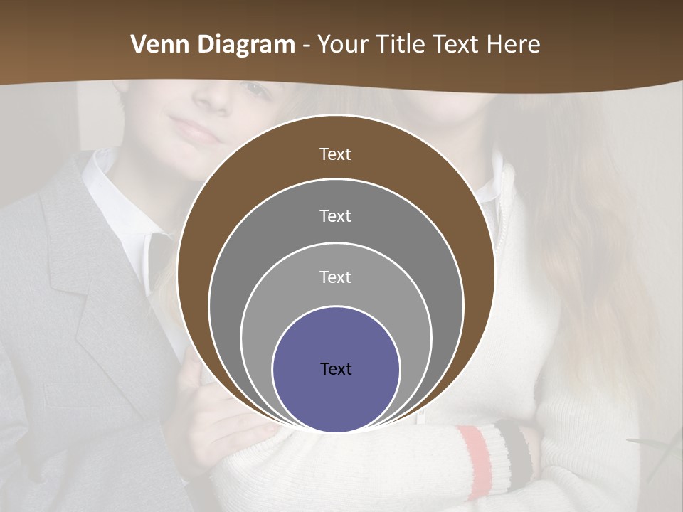 Brother And Sister At The School PowerPoint Template