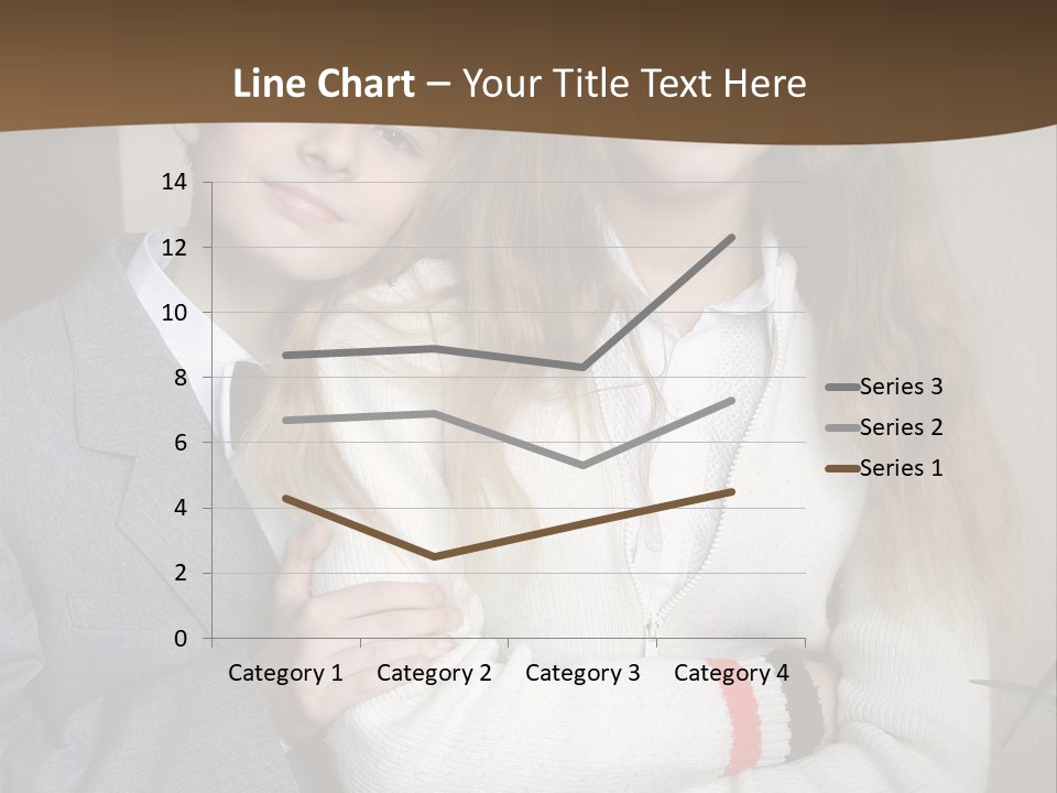 Brother And Sister At The School PowerPoint Template