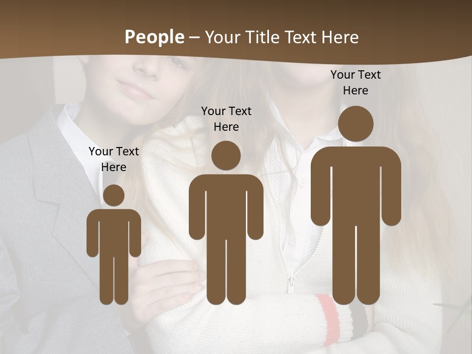 Brother And Sister At The School PowerPoint Template