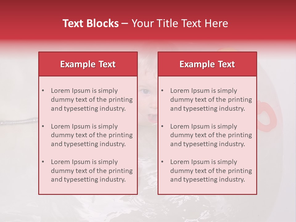 A Baby In A Bathtub With Toys In It PowerPoint Template